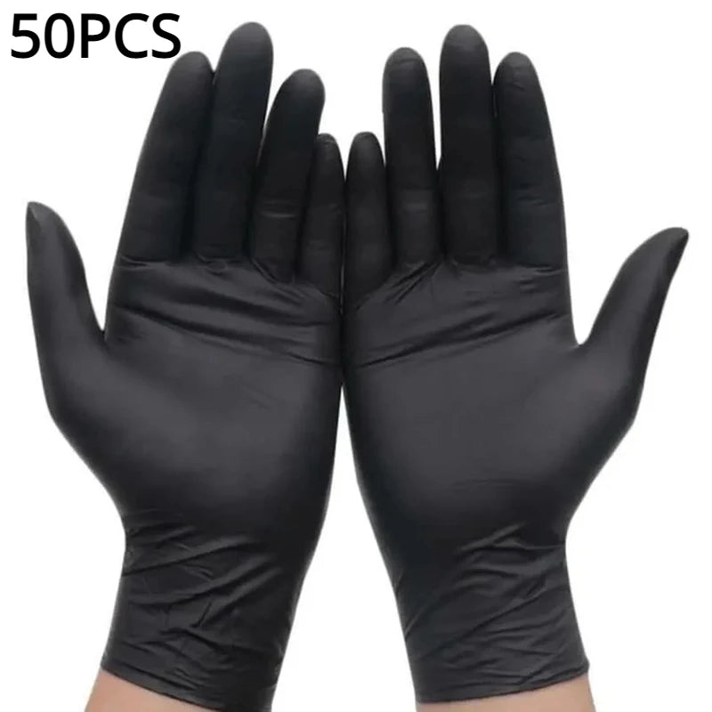 Black Nitrile Disposable Gloves – Professional-Grade Gloves for Salons and Barbers (100/50/20 PCS)