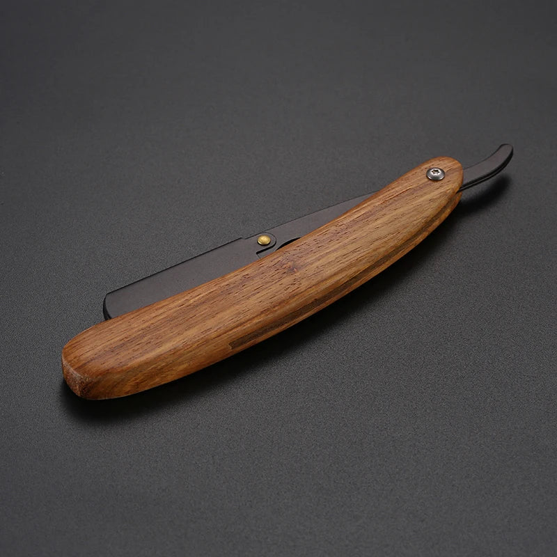 Disposable Blade Barber Shaving Knife with Wooden Handle