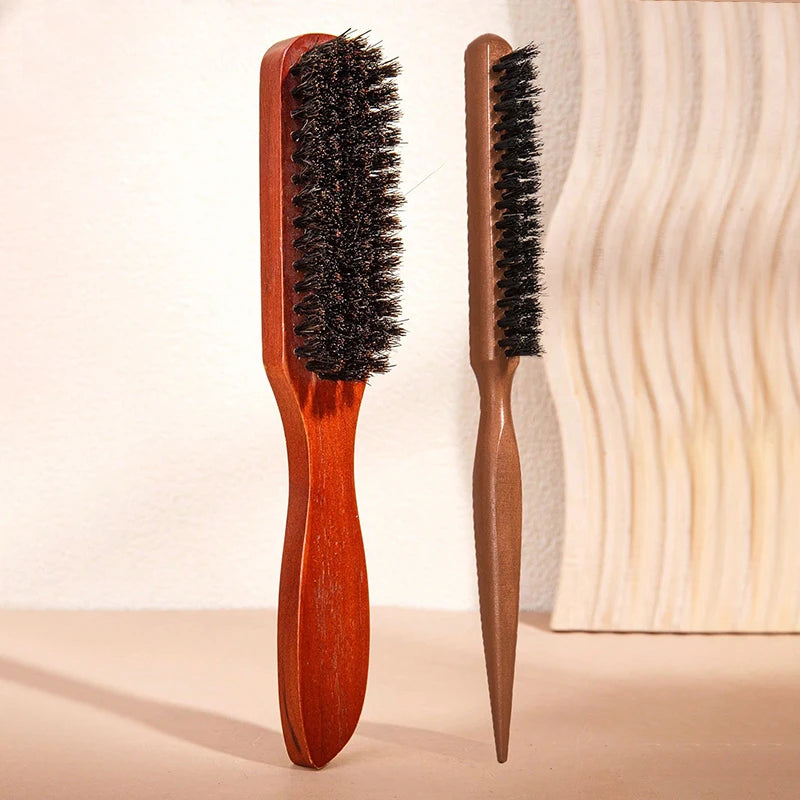 2-Piece Anti-Frizz Hairbrush Set – Wooden Handle Scalp Massage for All Hair Types