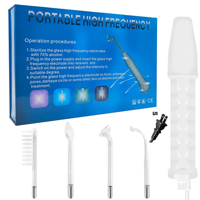 Professional 4-in-1 High-Frequency Wand – Advanced Hair Growth & Skin Rejuvenation Therapy Device