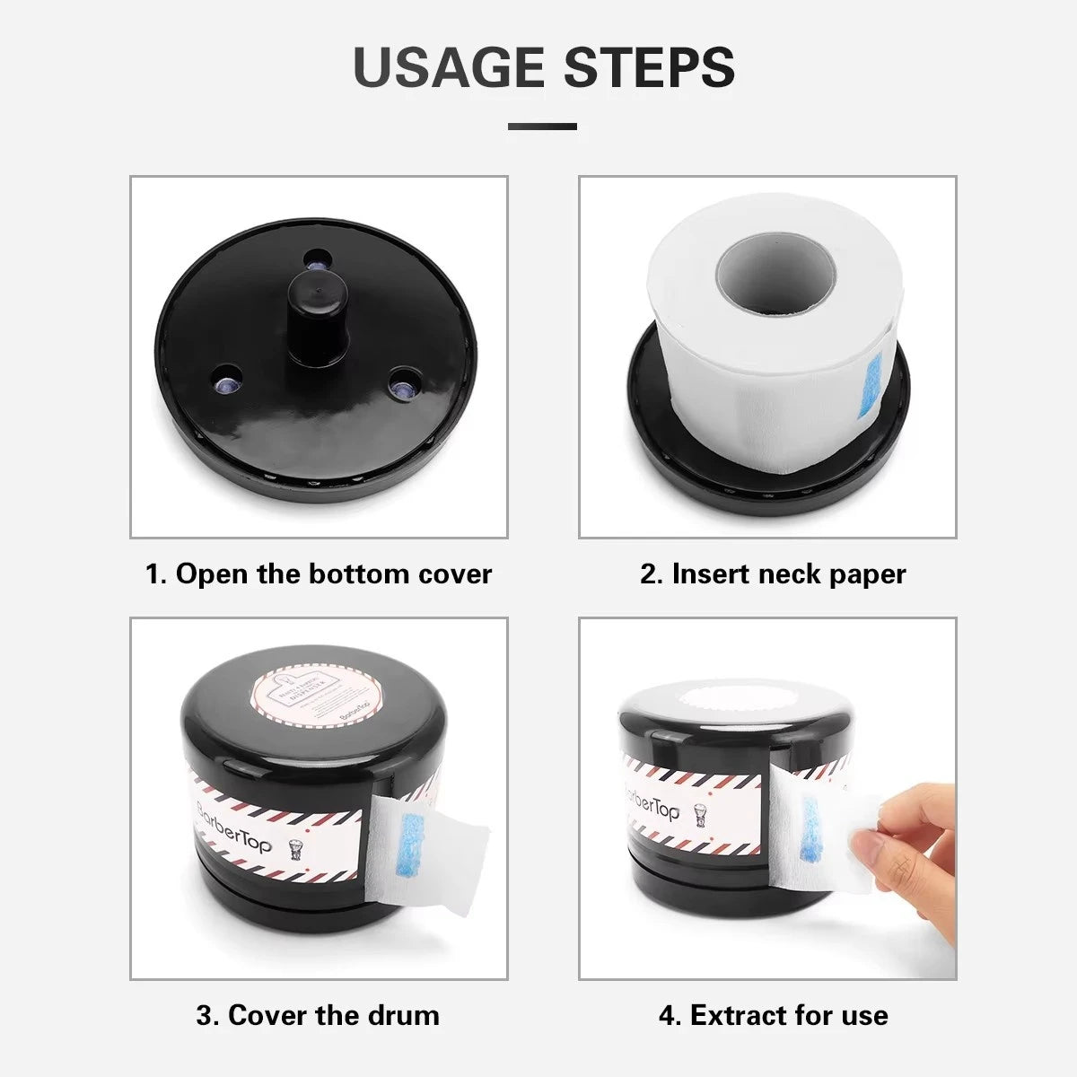 Barber Neck Paper Roll Holder
