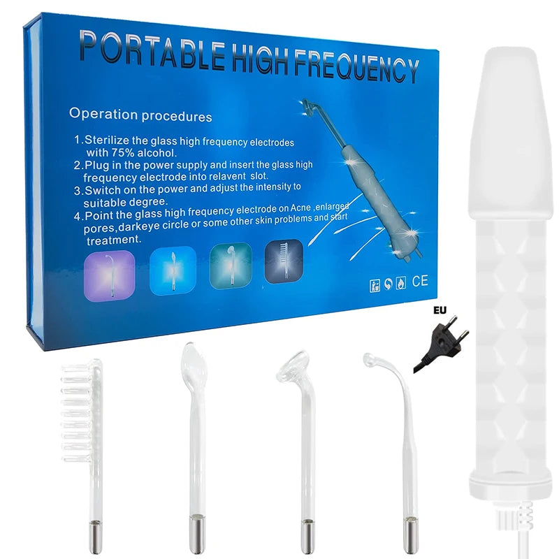 Professional 4-in-1 High-Frequency Wand – Advanced Hair Growth & Skin Rejuvenation Therapy Device