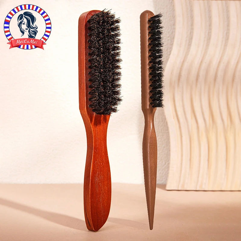 2-Piece Anti-Frizz Hairbrush Set – Wooden Handle Scalp Massage for All Hair Types