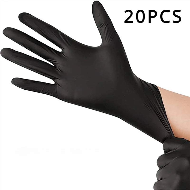 Black Nitrile Disposable Gloves – Professional-Grade Gloves for Salons and Barbers (100/50/20 PCS)