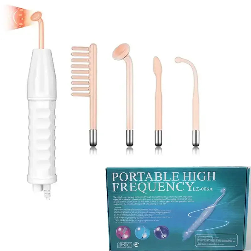 Professional 4-in-1 High-Frequency Wand – Advanced Hair Growth & Skin Rejuvenation Therapy Device